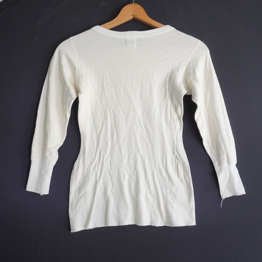Vintage Duofold Mohawk NY Style 601 Wool Cotton Thermal Undershirt Cream Sz 12 - Picture 7 of 10